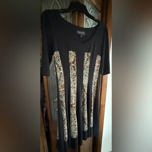 Connected Apparel Black And Brown Dress 
Size 10